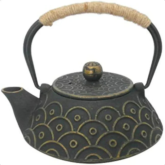 Cast Iron Teapot with Stainless Steel Infuser Loose Leaf Tea Kettle