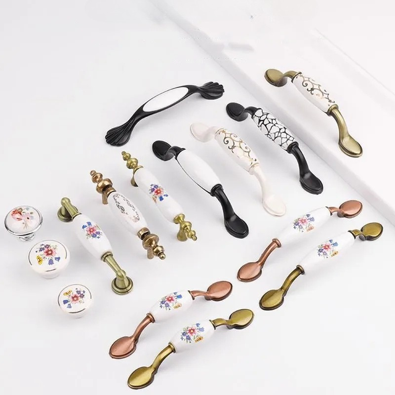 Ceramic Cabinet Drawer Door Furniture Handle and Door Knob