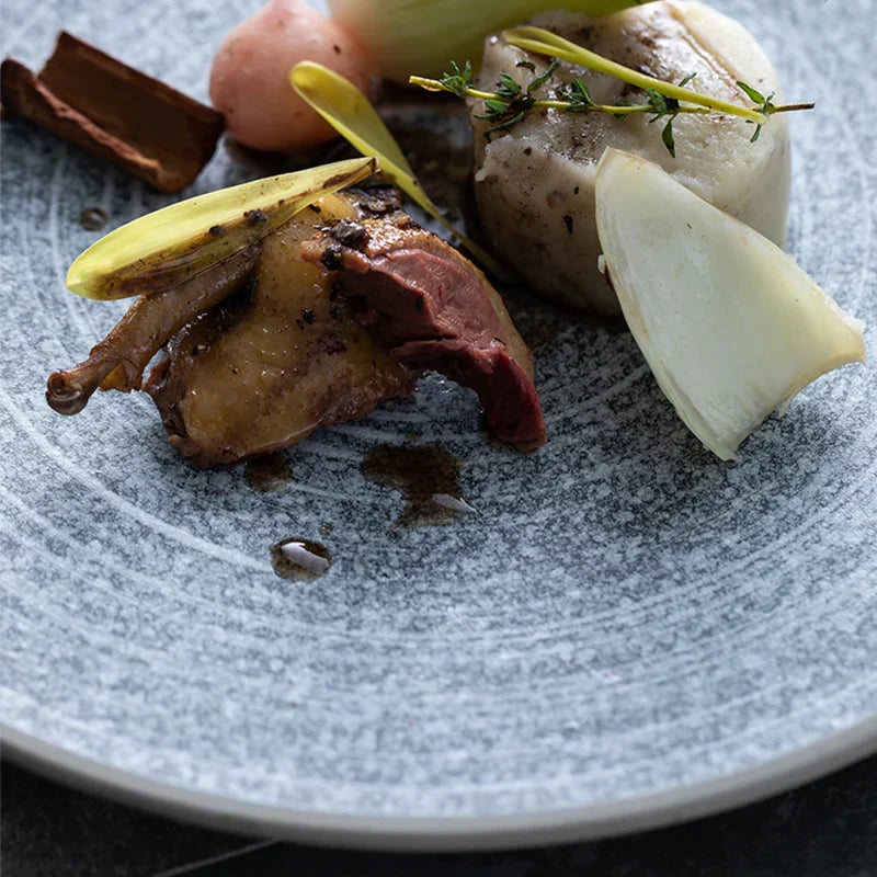 Ceramic Dinner Plate Sallow Salad Bowl Tableware Kitchen Dinner Plate