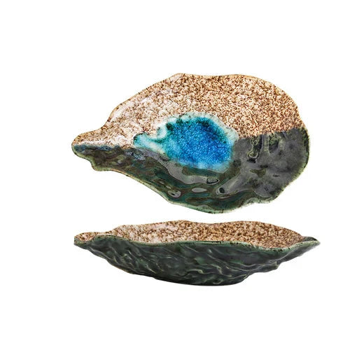 Ceramic Oyster Creative Plate Sushi Sashimi Cold Dish Tableware Plate