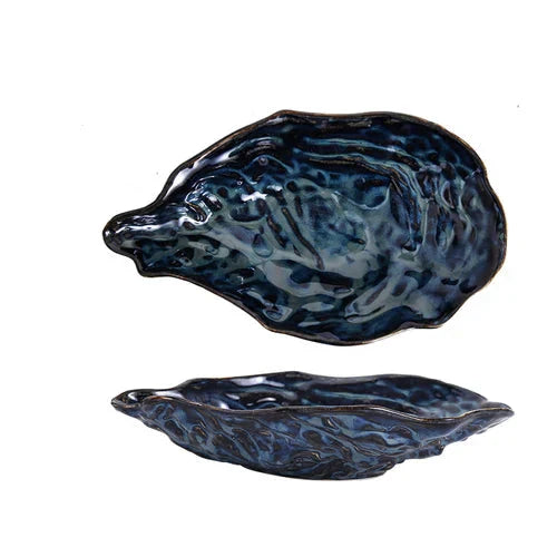 Ceramic Oyster Creative Plate Sushi Sashimi Cold Dish Tableware Plate