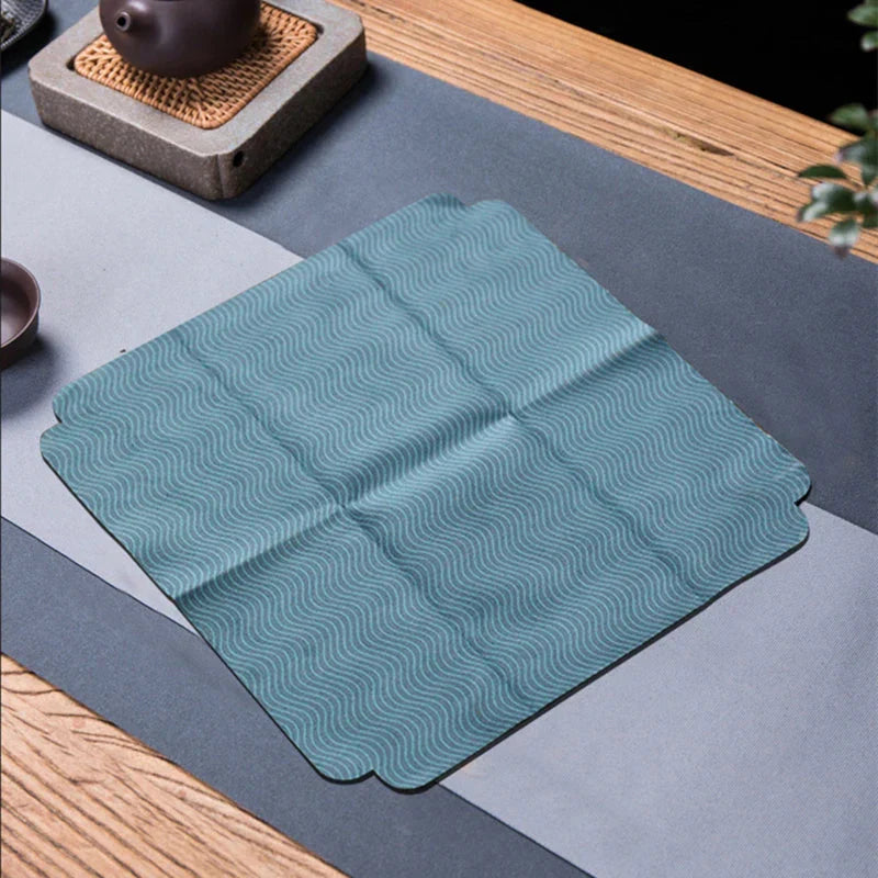 Chinese Style Square Dishcloth Lotus Table Mat Napkins For Plate