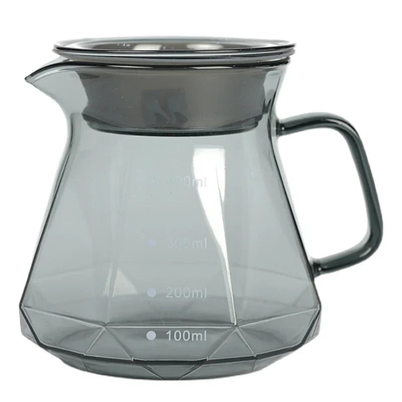 Clear Glass Range Coffee Server For Pour Over Coffee and Tea Pot
