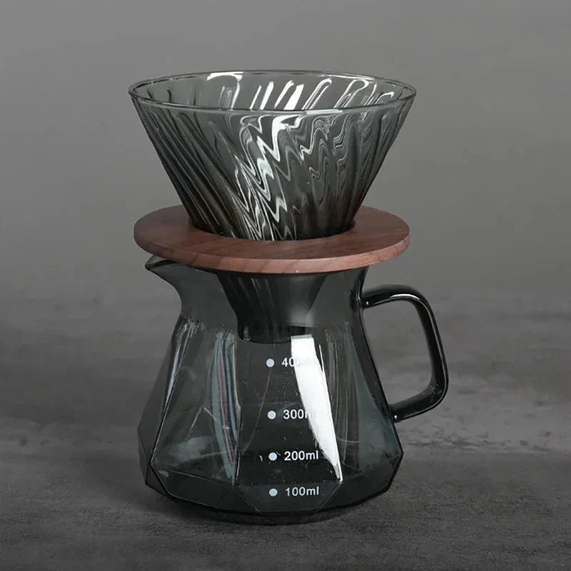 Clear Glass Range Coffee Server For Pour Over Coffee and Tea Pot