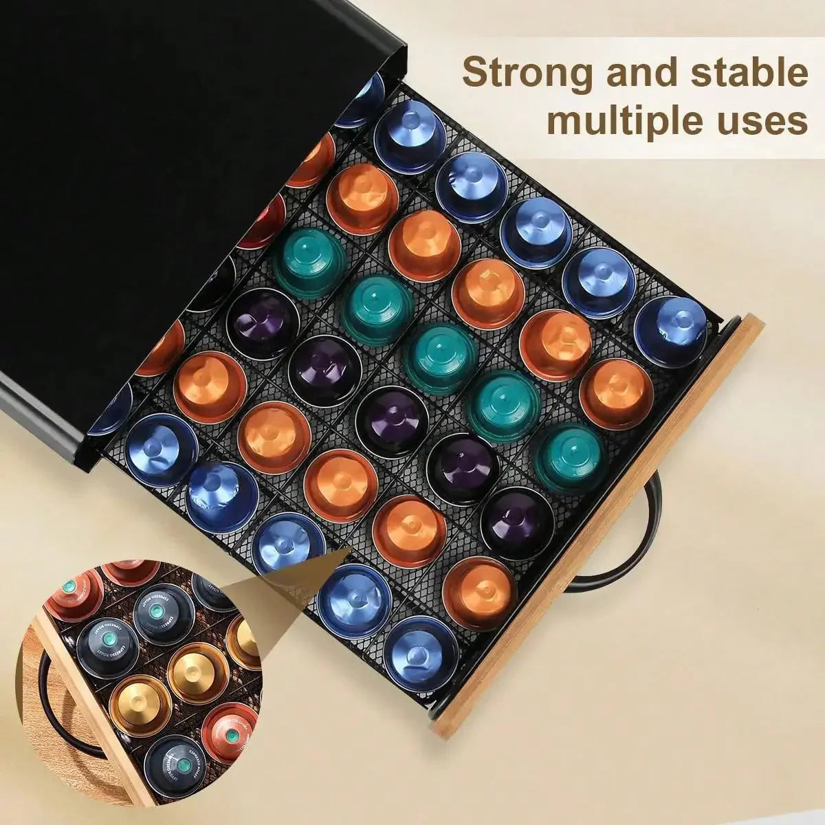 Coffee Pod Holder Drawer 40 Capacity Pod Capsule Storage Organizer