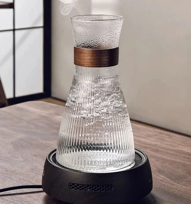 Cold Glass Water Jug Transparent Heat Resistant Water Pot With cover