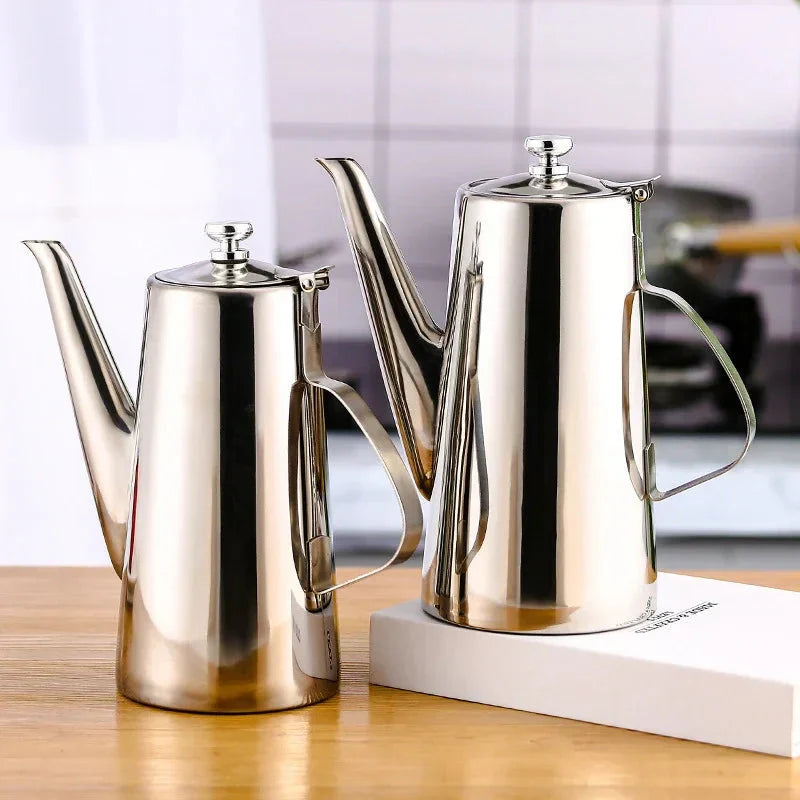 Cold Kettle Tea Set Long Mouth Soup Kettle Stainless Steel Teapot