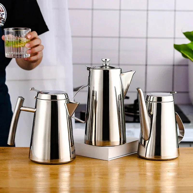 Cold Kettle Tea Set Long Mouth Soup Kettle Stainless Steel Teapot