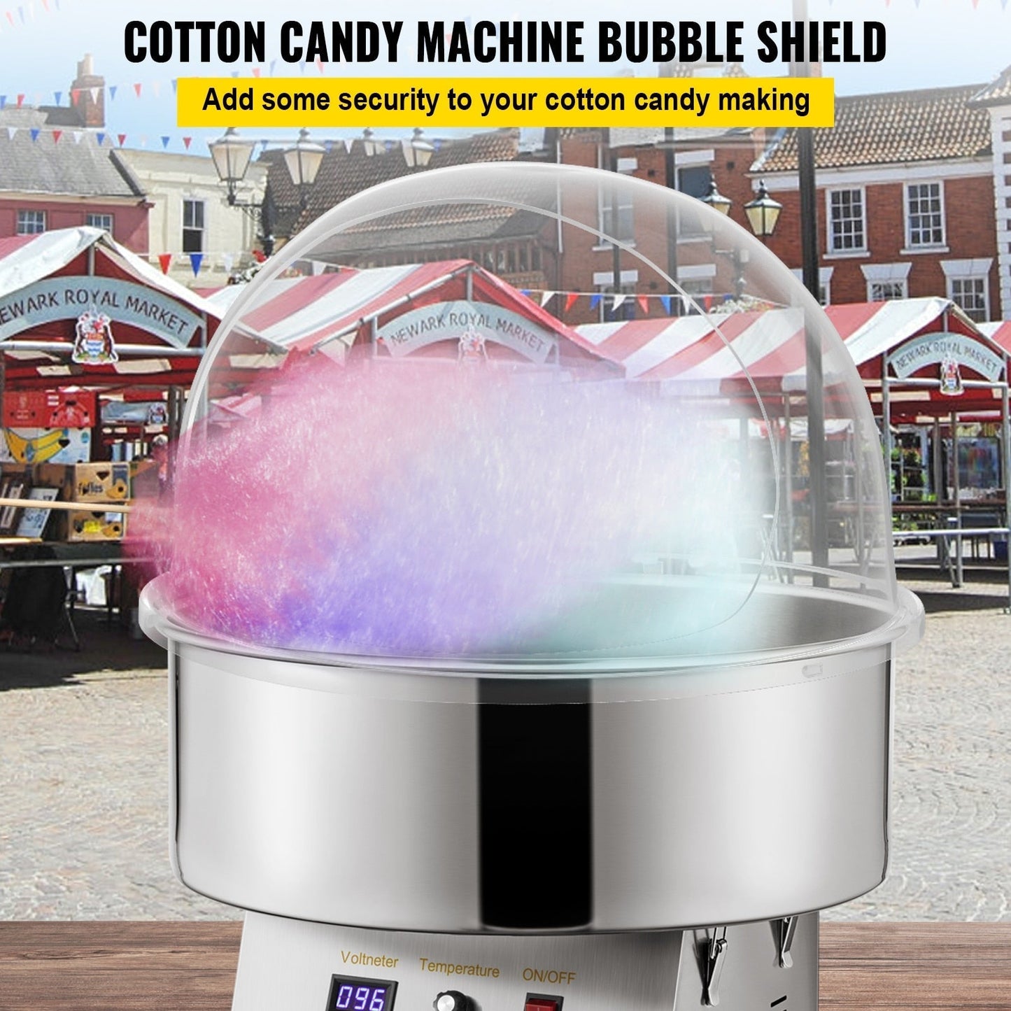 Commercial Cotton Candy Machine Cover Clear Floss Bubble Shield