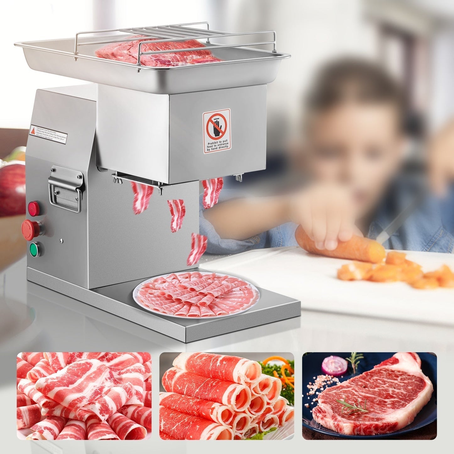 Commercial Electric Meat Slicer Stainless Steel Meat Cutter
