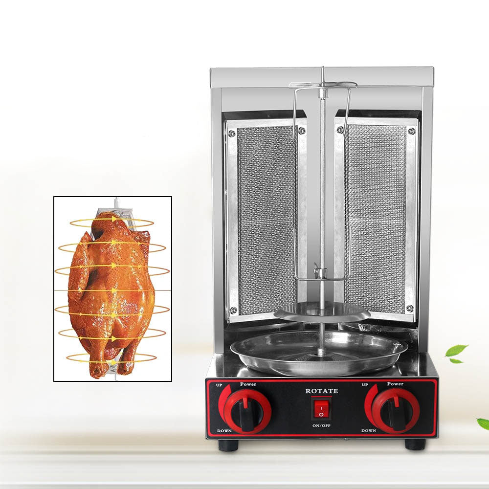 Commercial Gas Doner Kebab Vertical Automatic Rotating BBQ Grill