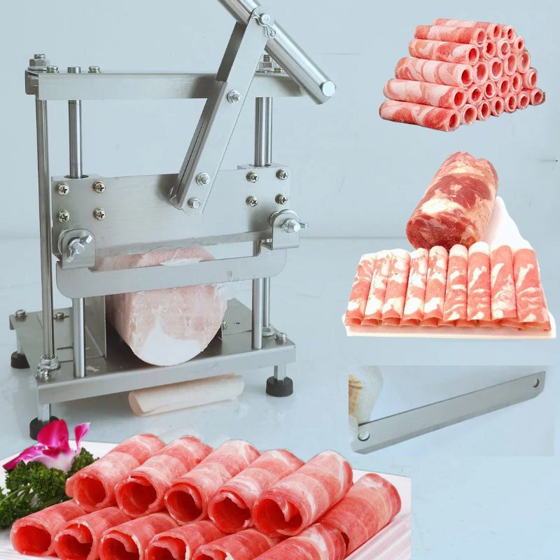 Commercial Manual Meat Chopping Machine Roll Meat Slicer