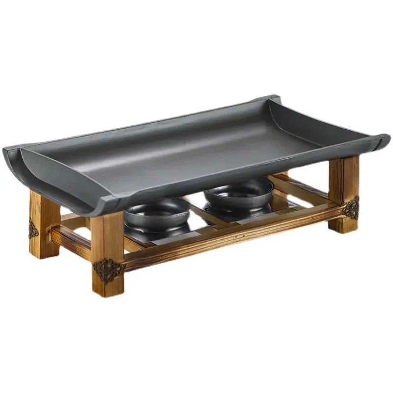 Commercial Non-stick BBQ Plate Baking Pan Grilled Fish Iron Plate