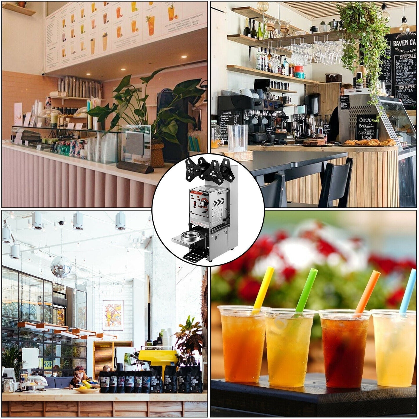 Commercial Semi-Automatic Bubble Tea Cup Sealer Cup Sealing Machine