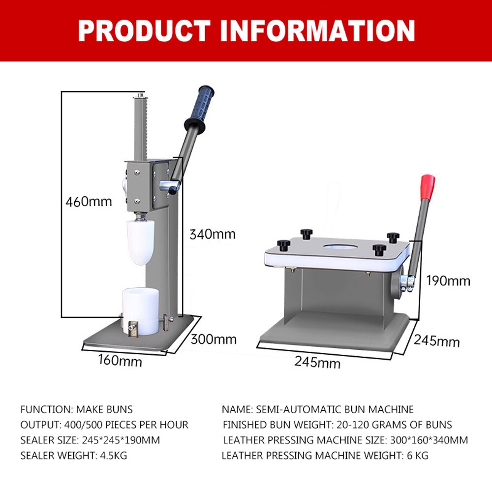 Commercial Semi-automatic Steamed Stuffed Bun Maker Bun