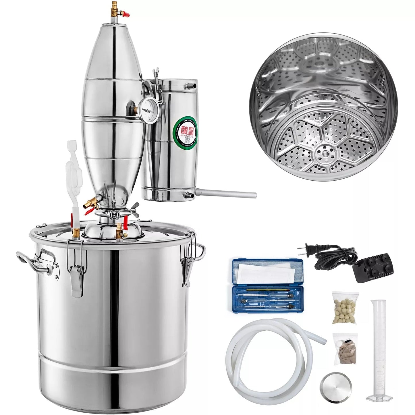 Commercial Stainless Steel Alcohol Distiller Brew Kit Wine Equipment