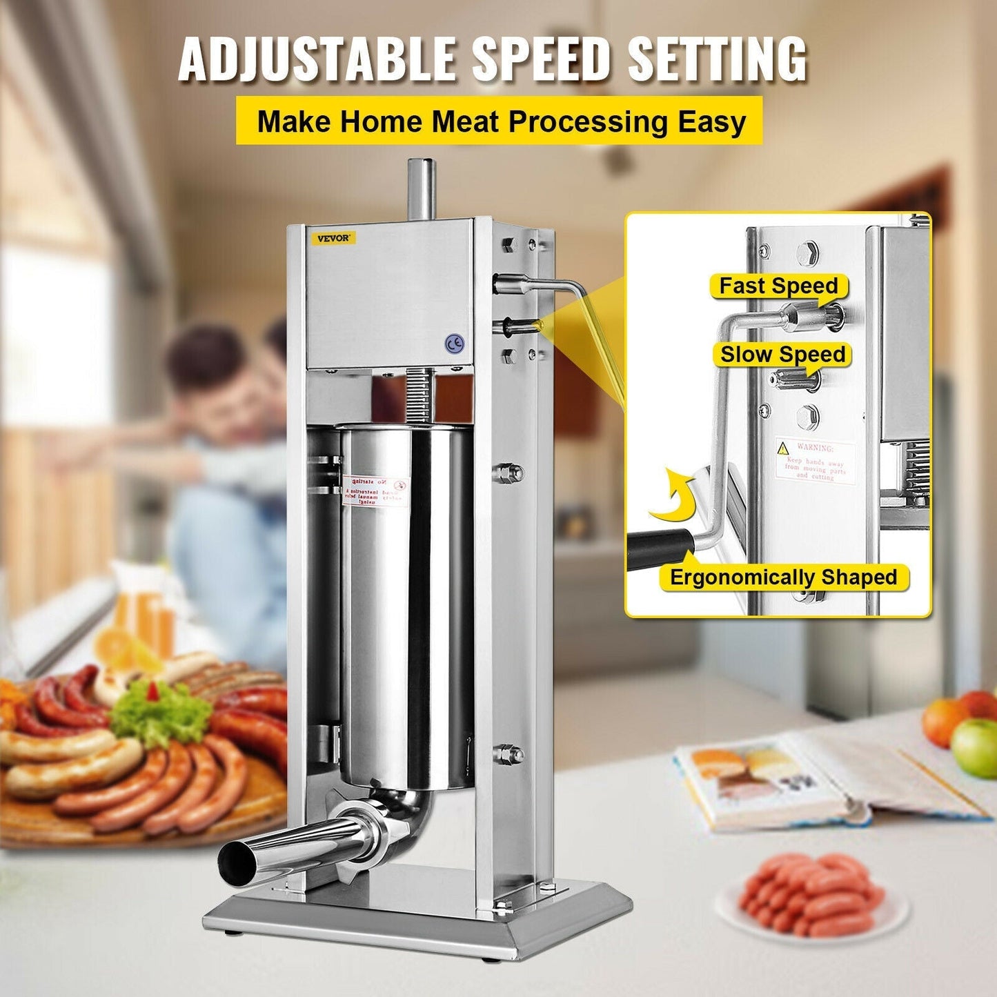 Commercial Vertical Sausage Stuffer Food Processors Home Accessory