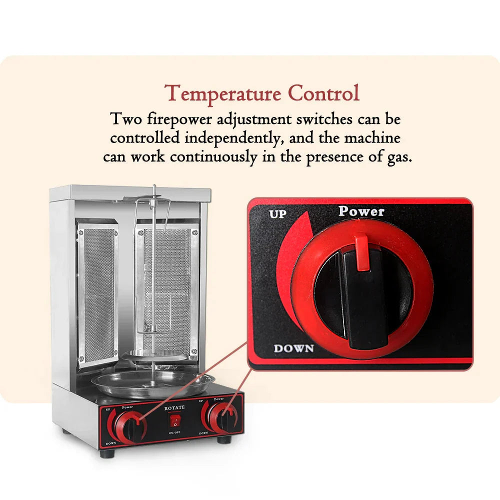 Commercial Vertical Shawarma Kebab Machine Barbecue Rotisserie Grill