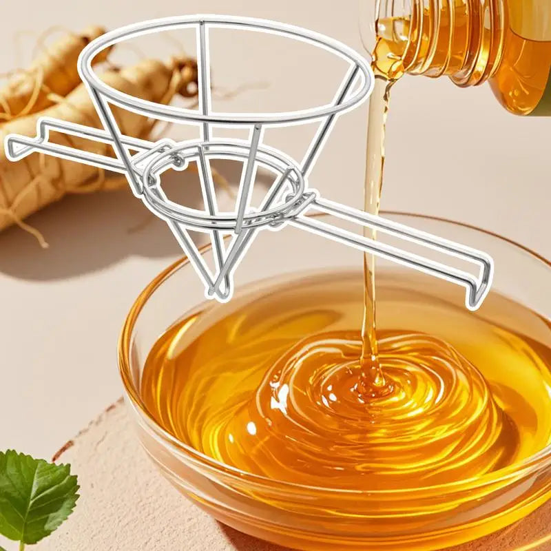 Cone Filter Stand Folding Arms Stainless Steel Reusable Strainer Rack