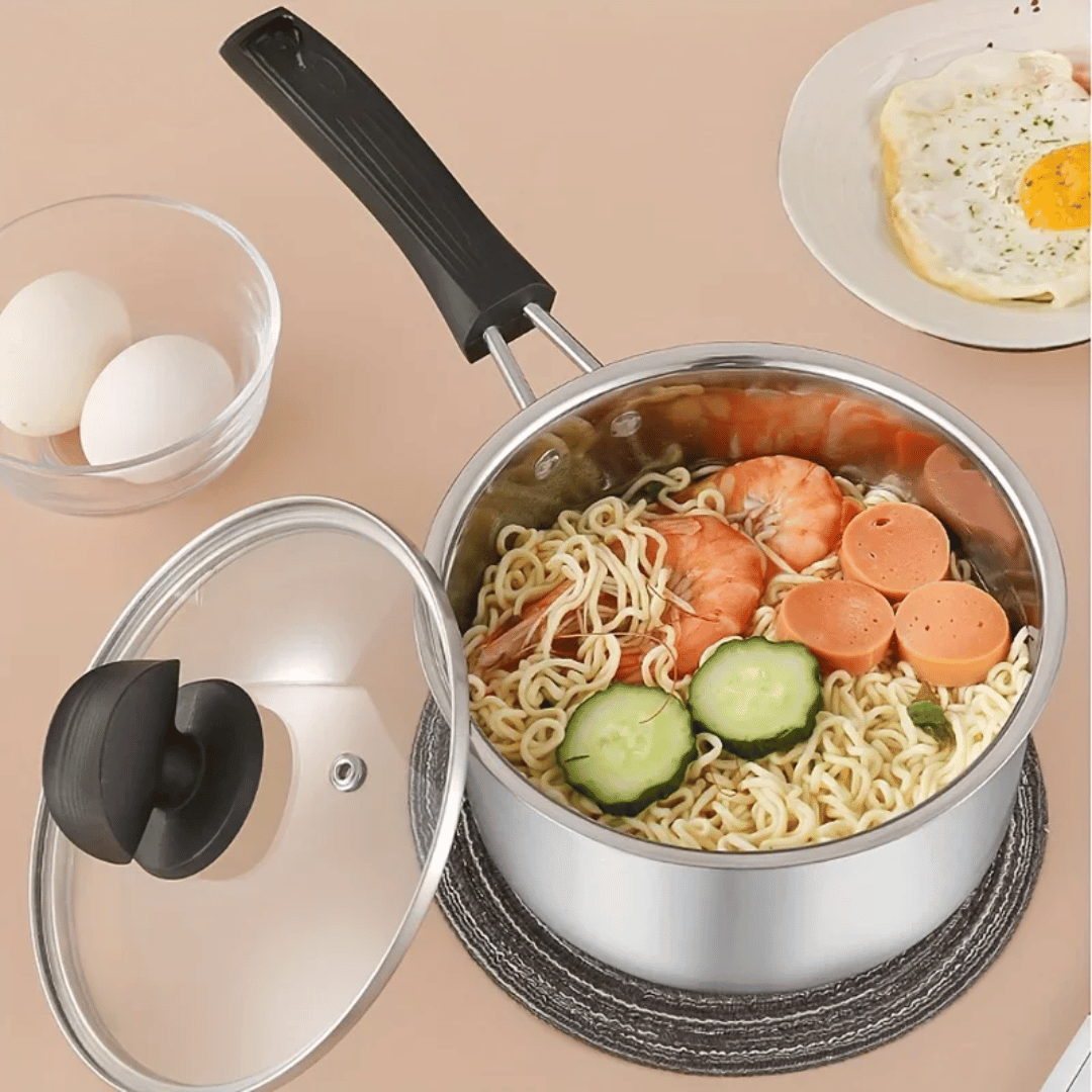 Cooking Pot Saucepan Frying Pan With Thick Bottom With Glass Lid