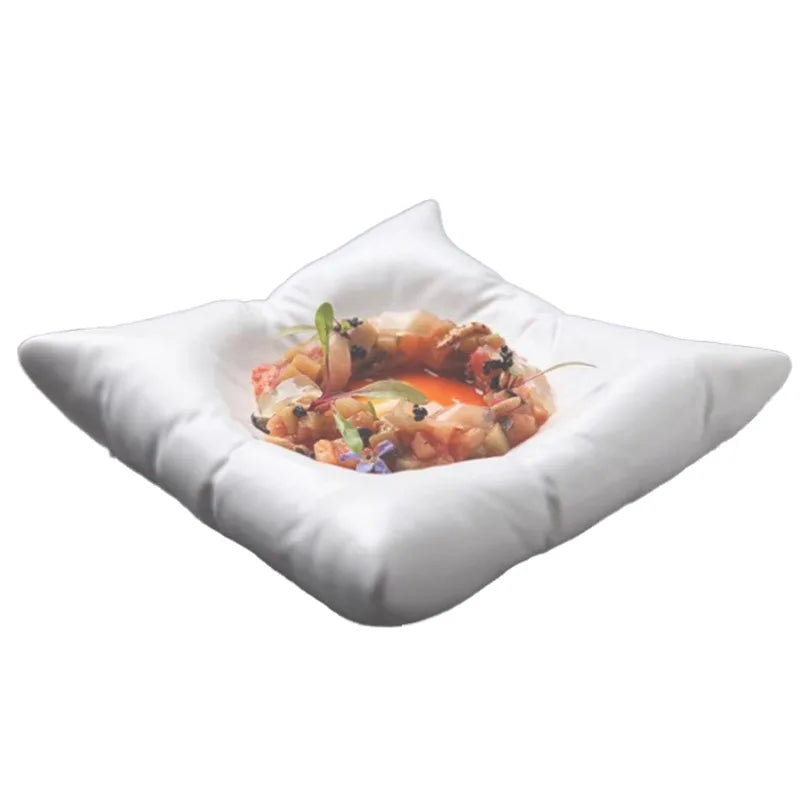 Creative Ceramic Imitation Pillow Dinner Plate Artistic Tableware
