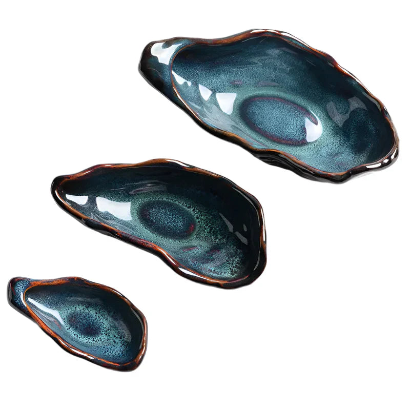 Creative Sashimi Ice Plate Oyster Ceramic Plate Table Decoration