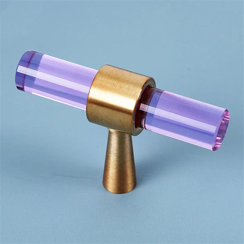 Crystal Cabinet Drawer Handle and Door Knob Small T Bar Handle