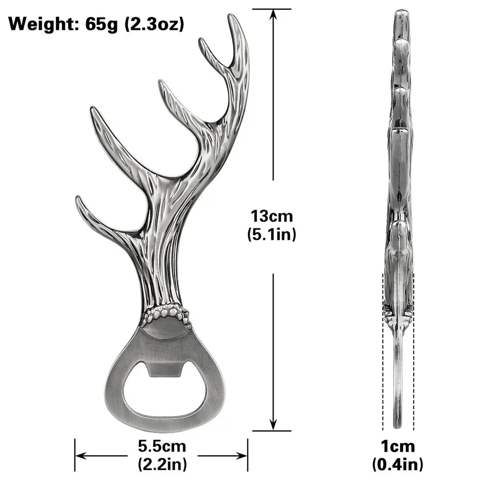 Deer Horn Shaped Beer Bottle Opener Set Box Unique Bottle Openers