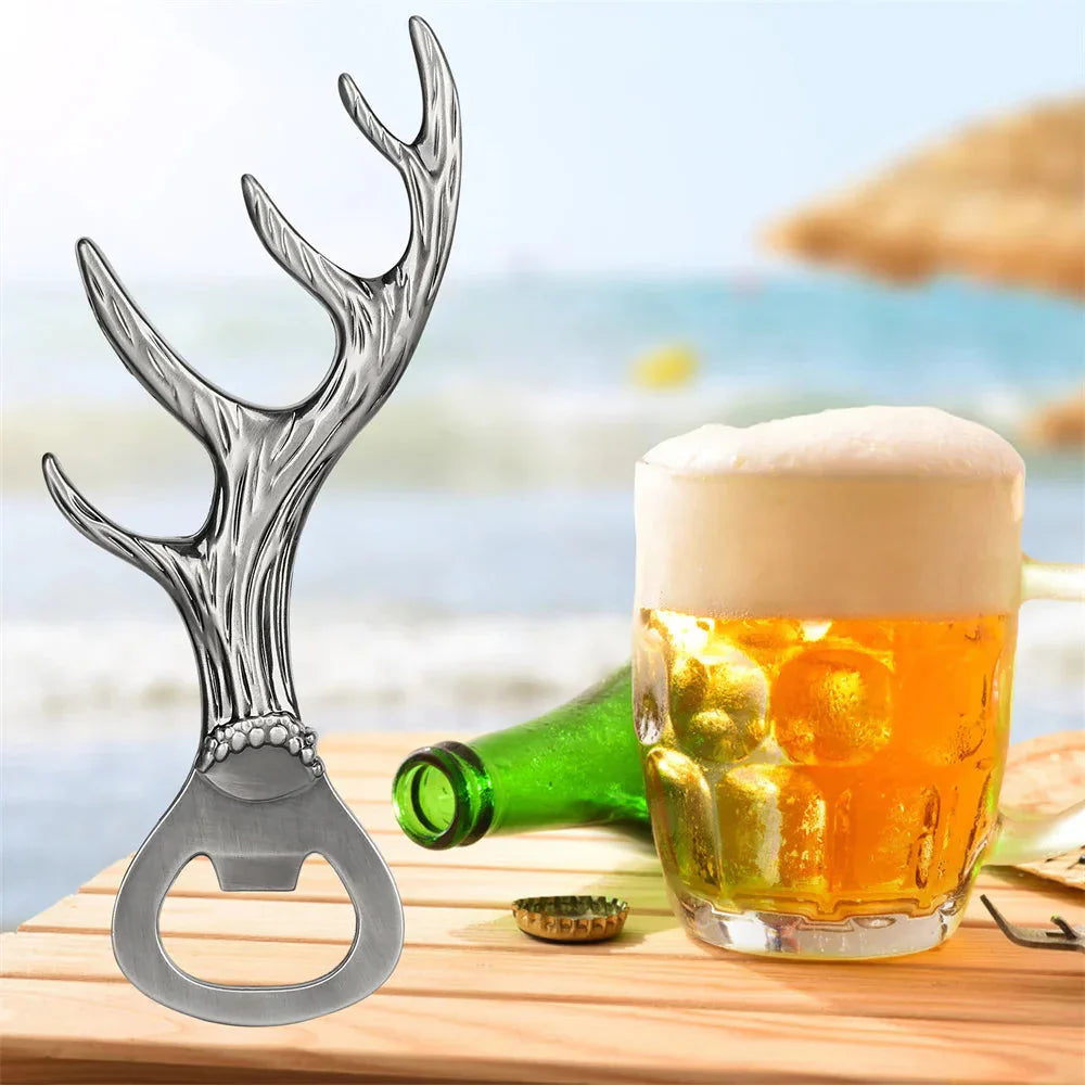 Deer Horn Shaped Beer Bottle Opener Set Box Unique Bottle Openers