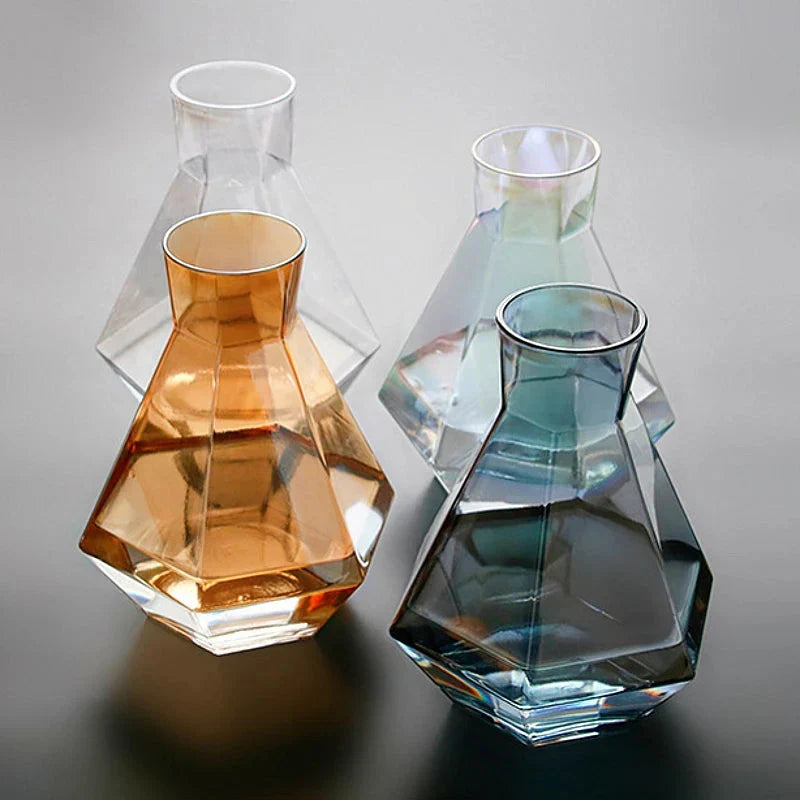 Diamond Type Glass Water Bottle Pitcher Drinkware Creative Drinkware