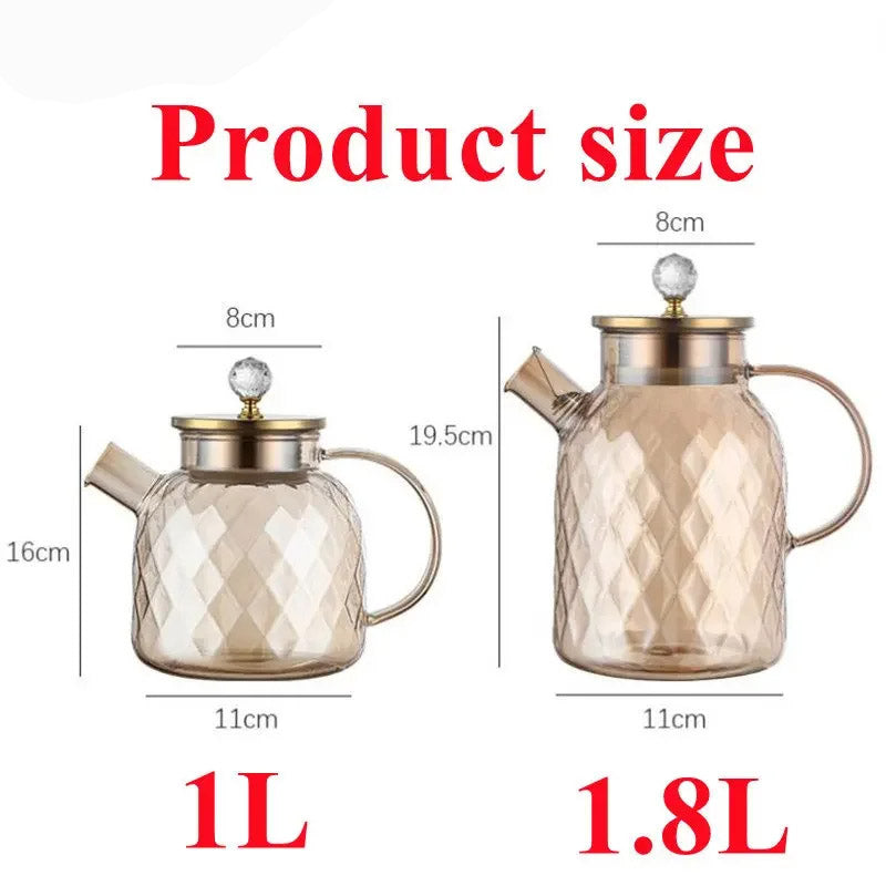 Diamond Type Glass Water Kettle Creative Glass Kettle Bottle