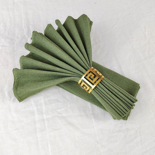 Dinner Cloth Napkin Set of 4 Pack Cotton Blend Linen Fabric Table Mat