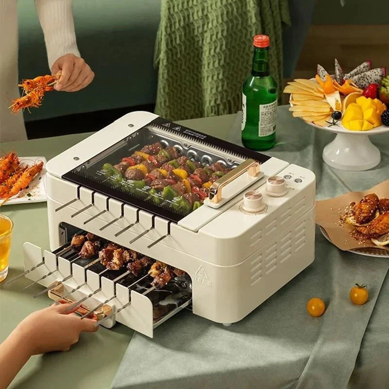 Double-layer Electric Barbecue Machine Household Electric Grills