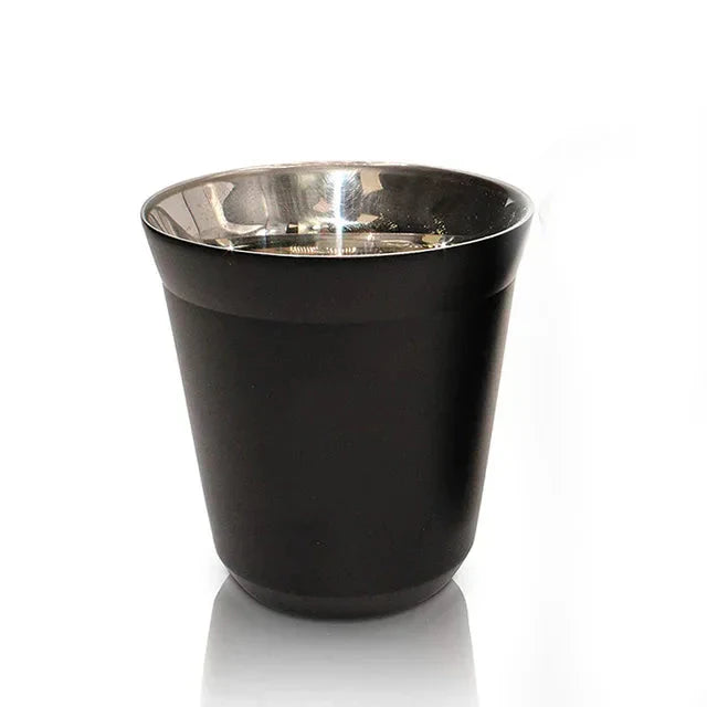 Double Wall Insulated Stainless Steel Espresso Cup Capsule Coffee Mug