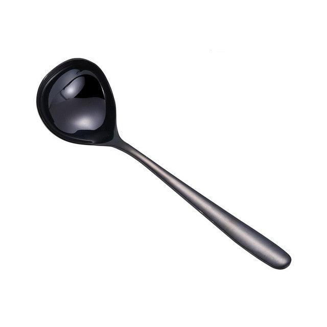 Family Soup Spoon Stainless Steel Kitchen Cooking Spoon Soup Spoon