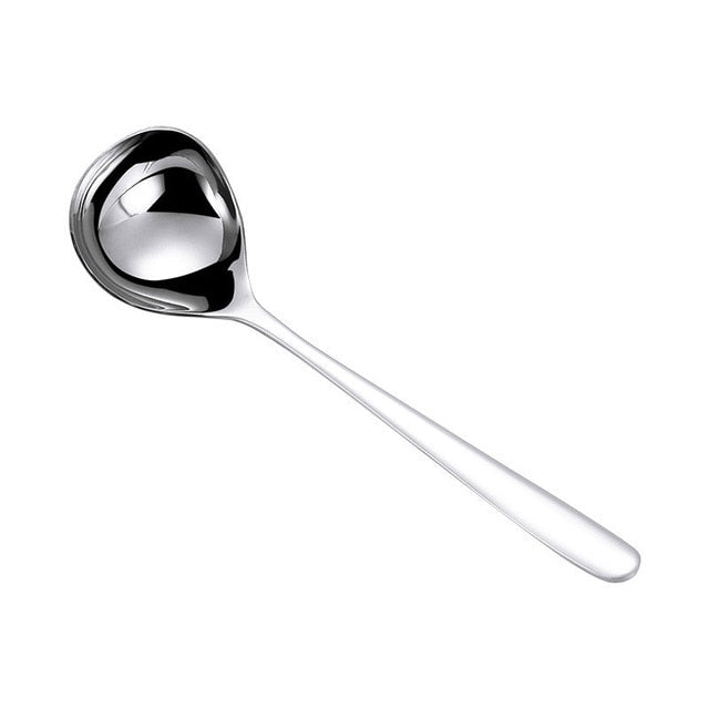 Family Soup Spoon Stainless Steel Kitchen Cooking Spoon Soup Spoon