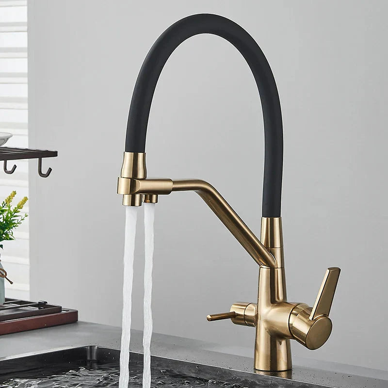 Filtered Kitchen Faucets Purification 360 Rotation Water Filter Tap