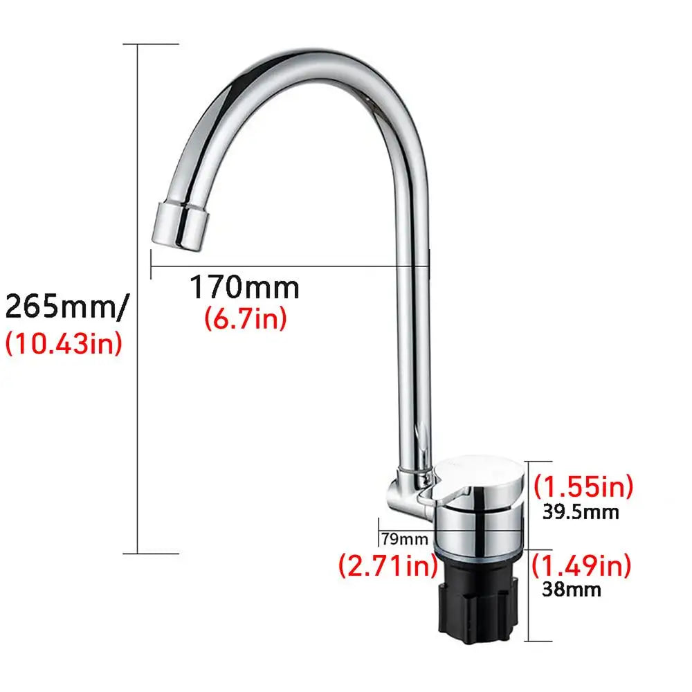 Foldable Water Tap Humanized Bar Faucet 360 Degree Swivel RV Faucet