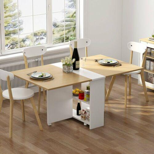 Folding & Extendable Pear Wood Color Dining Table