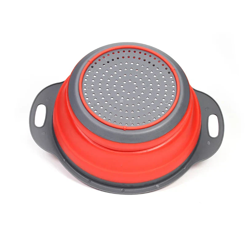 Folding Silicone Vegetable Strainer Collapsible Silicone Colander