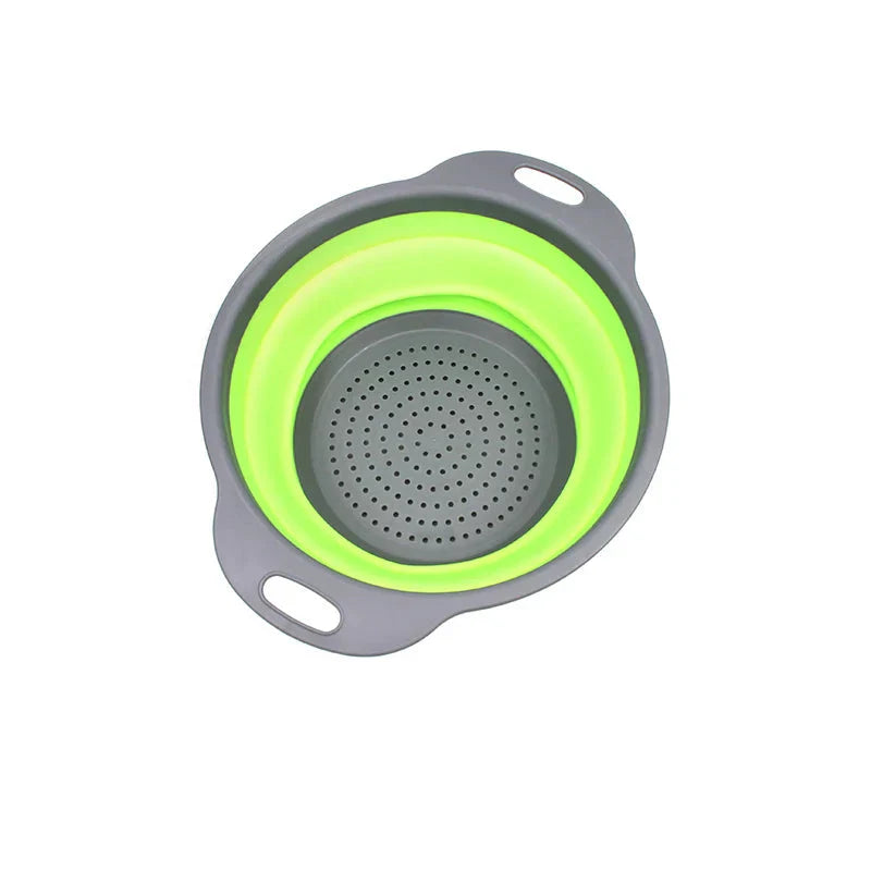 Folding Silicone Vegetable Strainer Collapsible Silicone Colander