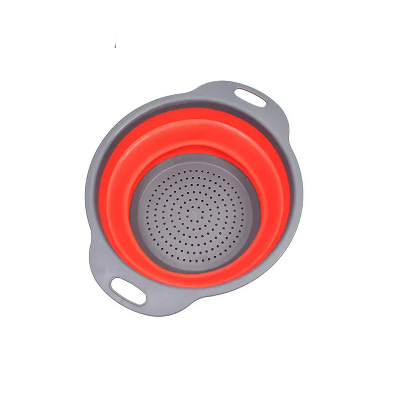 Folding Silicone Vegetable Strainer Collapsible Silicone Colander