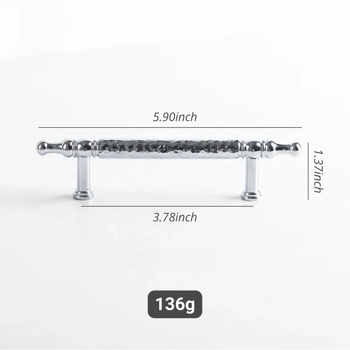 French Handmade Hammer Pattern Cabinet Drawer Door Handle