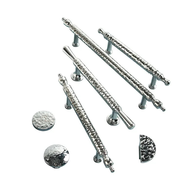French Handmade Hammer Pattern Cabinet Drawer Door Handle