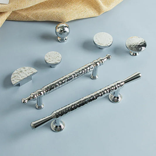 French Handmade Hammer Pattern Cabinet Drawer Door Handle