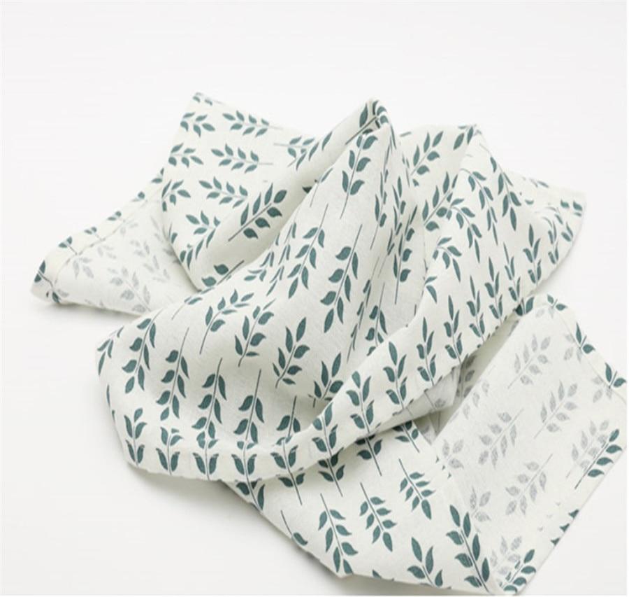 Fresh Pastoral Style Leaf Design Cotton Linen Towel