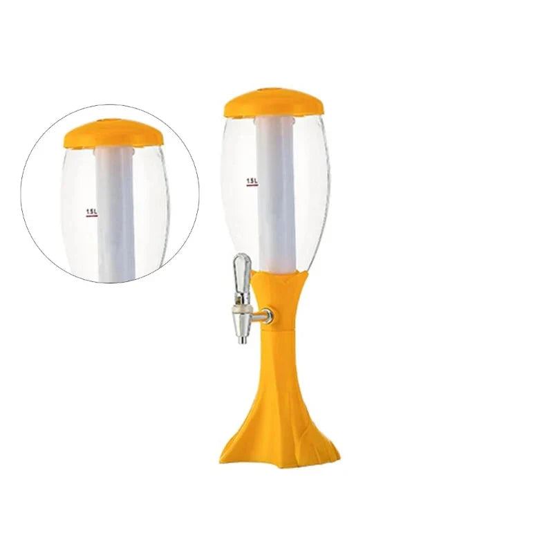 Glowing Drink Dispenser with Tap Beer Tower Versatile Drinks Dispenser