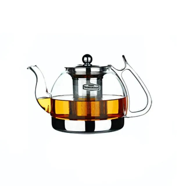 Heat Resistant Clear Glass Teapot Household Thickened Tea Kettle