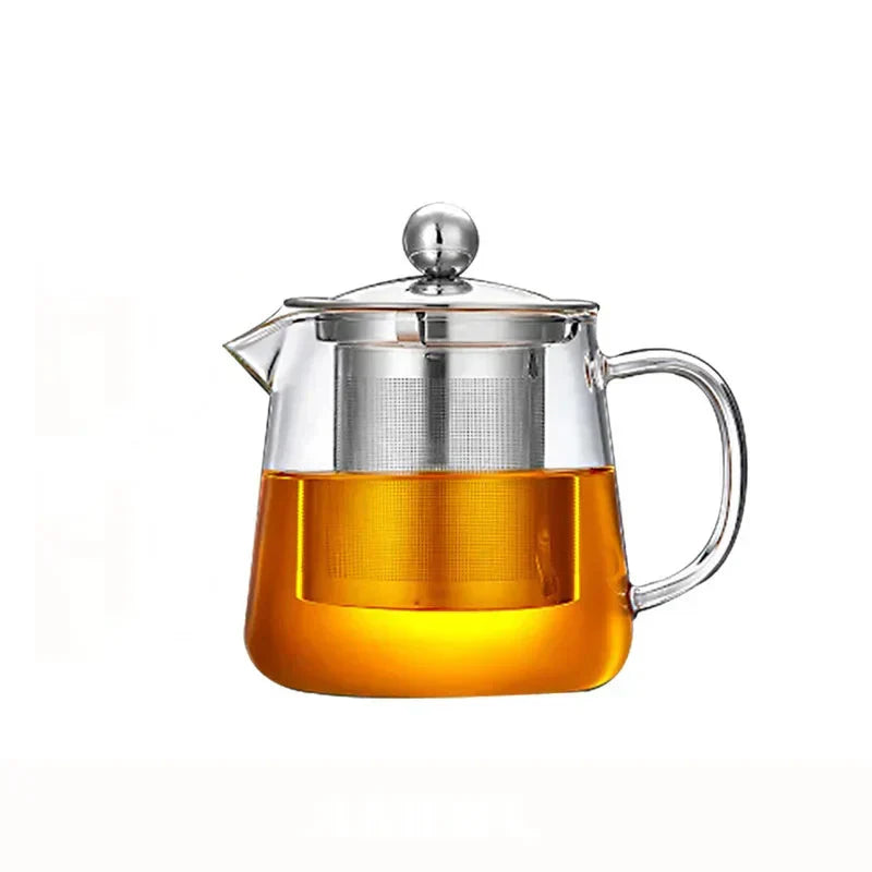 High Borosilicate Glass Teapot Heat Resistant Transparent Teaware