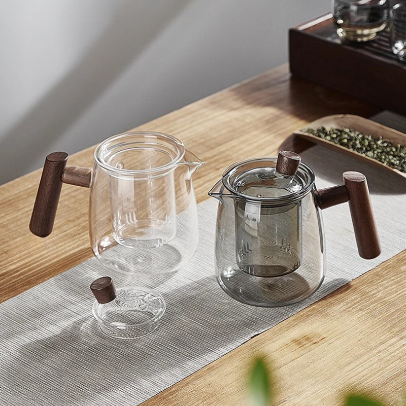 High Borosilicate Glass Teapot Heat Resistant Transparent Teaware